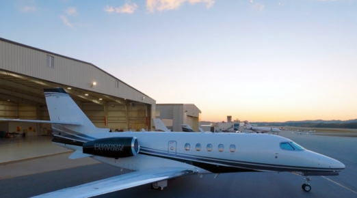 01 hero private jet sunset