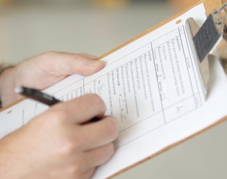 Aircraft maintenance inspection checklist review by FlightWorks maintenance control